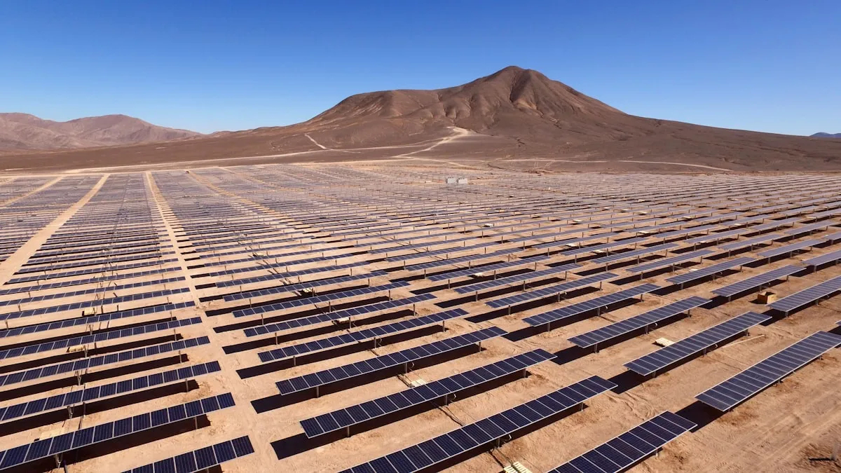 Large lot of grey solar panels